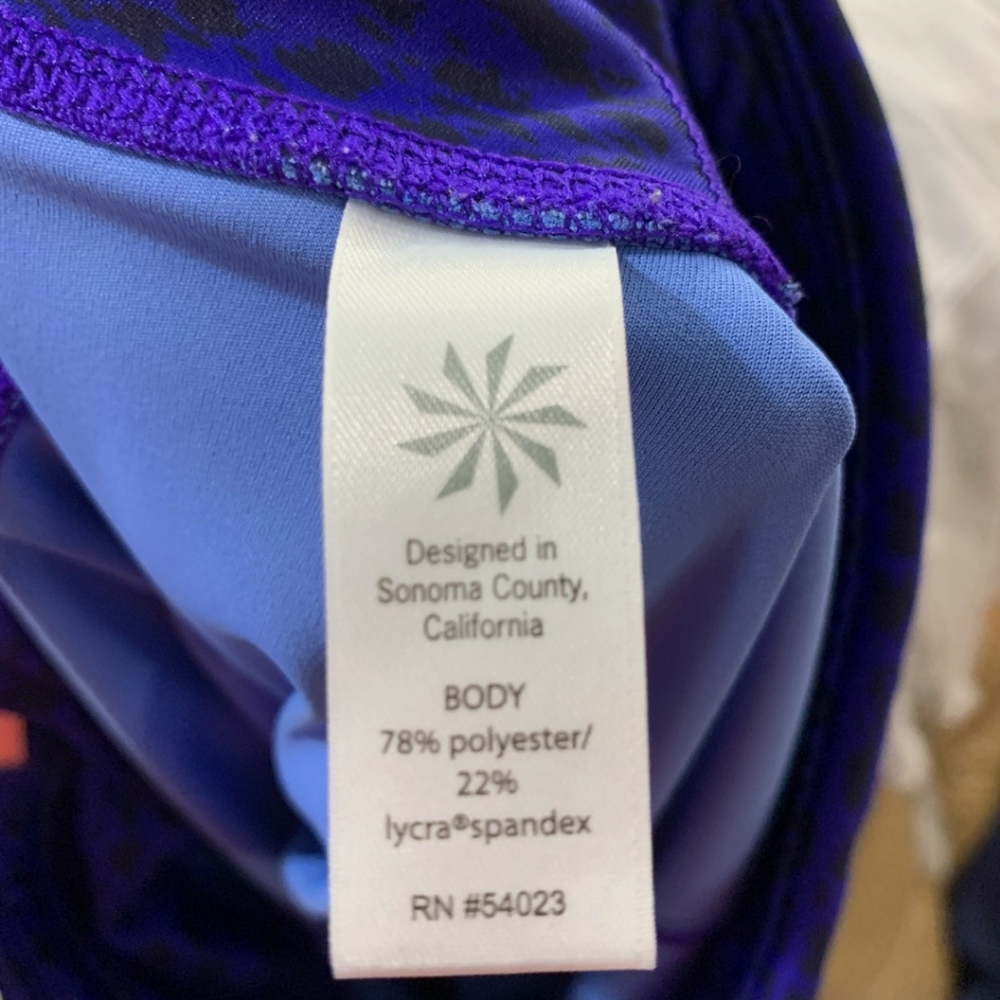 Athleta sz XS Blue Animal Print Leggings - Picture 6 of 6